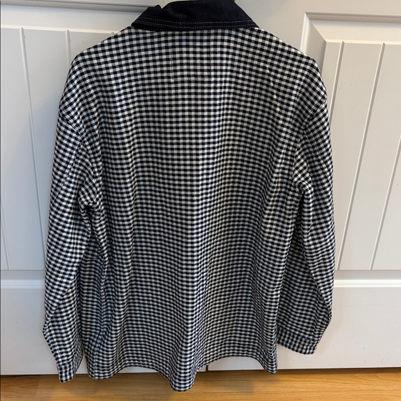 GAP Women's Checkered Shirt Jacket - Black and White - Picture 3 of 3